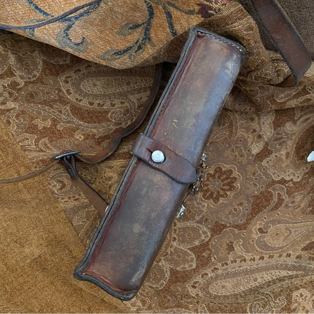 VINTAGE Leather Swiss Army Bag, Leather Strap Handle - F. Dolder Bernmunster - Picture 9 of 16